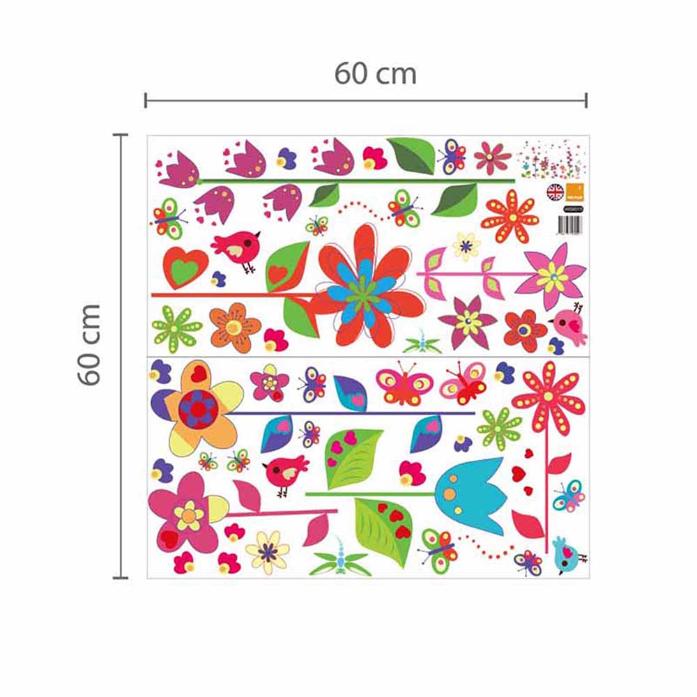 Декор для стен Colorful Flowers Butterflies Walplus WS9015 - Вид №3