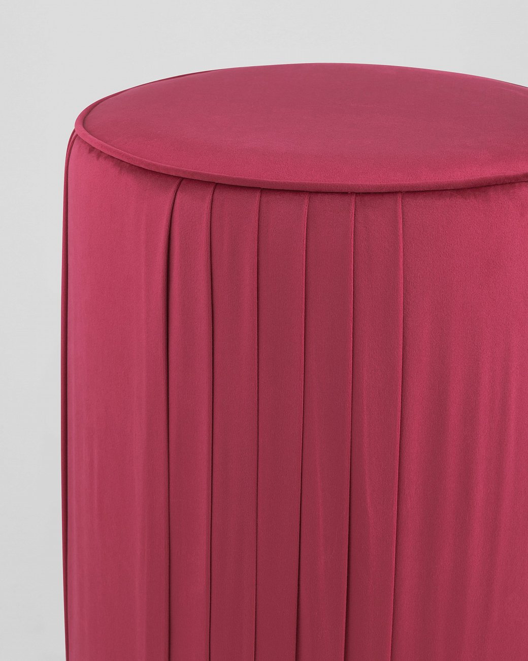 Пуфик круглый фиолетовый велюровый малый "Мира" STOOL GROUP  00-3958866 Фиолетовый  - Вид №2