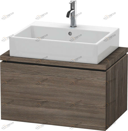 LC580105151 Тумбочка для компактной консоли L-Cube #LC5801 720 x 477 мм Сосна коричневая, декор Duravit