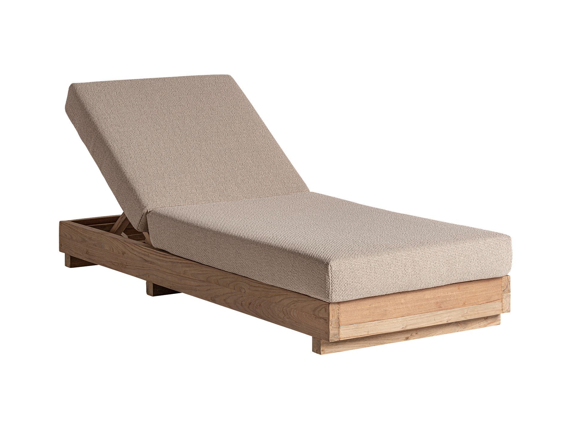 Садовая кровать с откидной спинкой из ткани и дерева Vical Home Pure ARCH-00115714