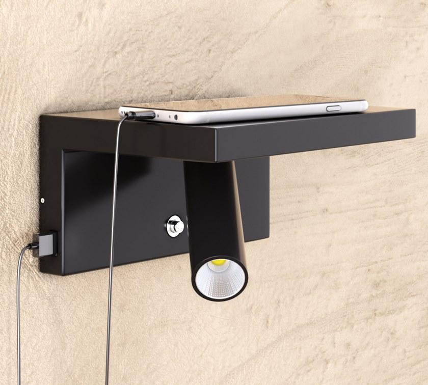 BENEITO FAURE Настенный светильник из алюминия с usb и полкой sun-id-1469784 - Вид №2