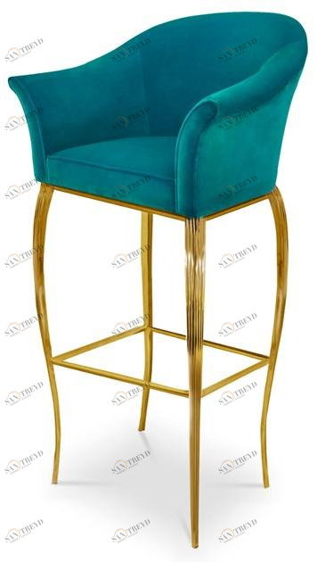 KOKET Бархатный барный стул с подлокотниками Mimi sun-id-1370798