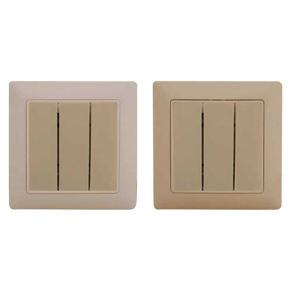 Выключатель встраиваемый ABB Basic 55 3 клавиши, цвет бежевый Basic55 STLM-2039560 - Вид №1