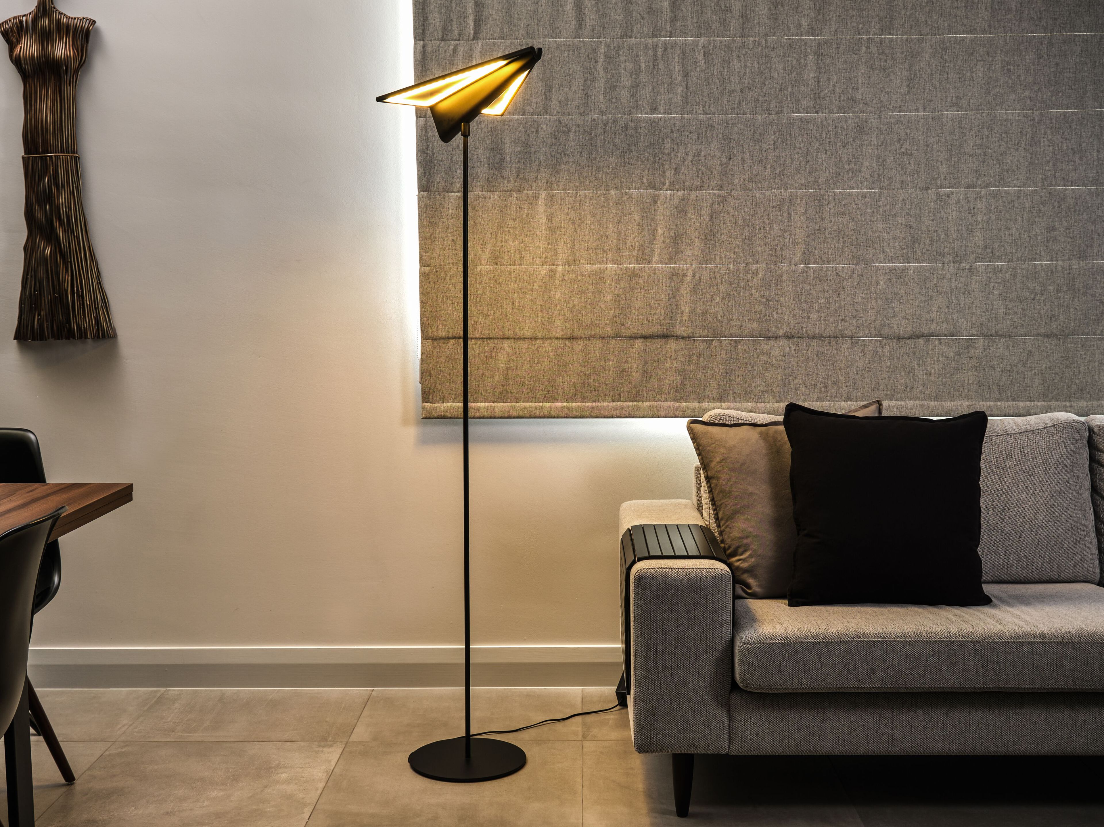 Стальная светодиодная напольная лампа LO Contemporary SAITA ARCH-00116388 - Вид №2