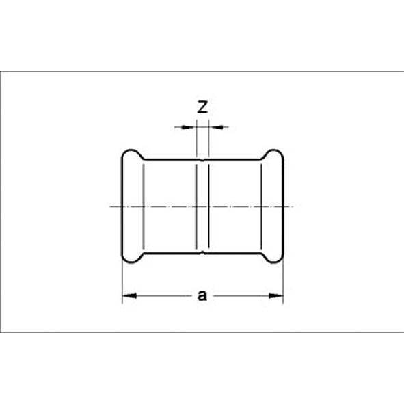 12827054 SANHA 28270 SANHA-Therm Industry муфта ВПр-ВПр 54 мм  - Вид №1