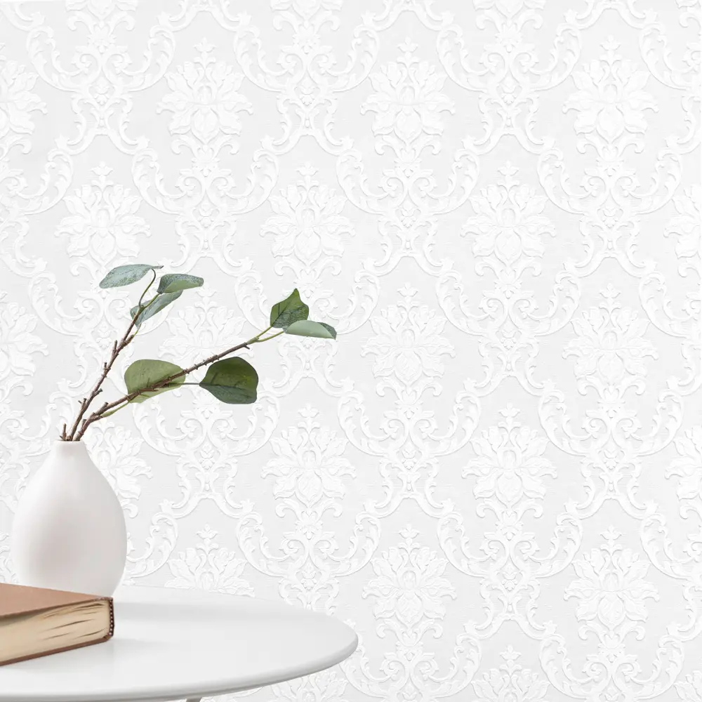 Флизелиновые обои Erismann Isadora белые 1.06 м 89400592 STLM-1537911 - Вид №3