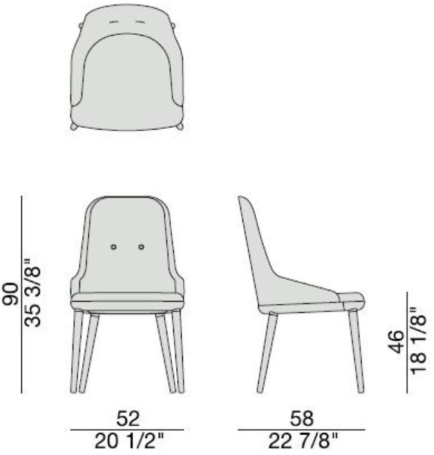 Porada Стул из мягкой ткани Iron sun-id-1407029 - Вид №2