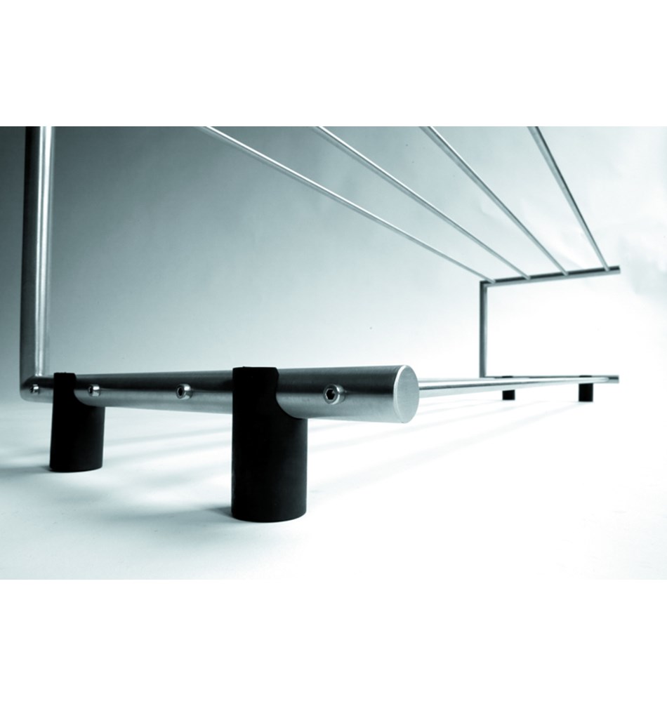 FROST Полка для обуви 2, 100cm » матовая. Нержавеющая сталь Матовый N1929-1  - Вид №1