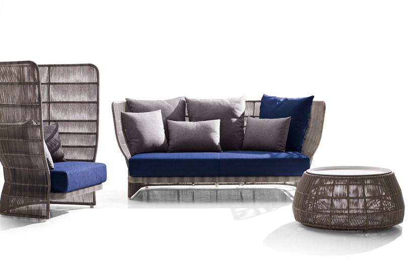 B&B Italia Outdoor Садовое кресло из полиэтилена с высокой спинкой Canasta '13 sun-id-1389608 - Вид №2