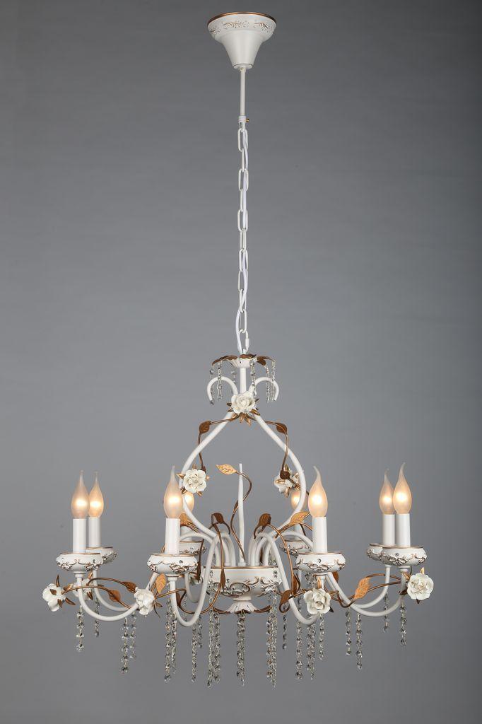 Подвесная люстра Omnilux OML-77903-08 OMNILUX ДИЗАЙНЕРСКИЕ 185630 Белый  - Вид №1