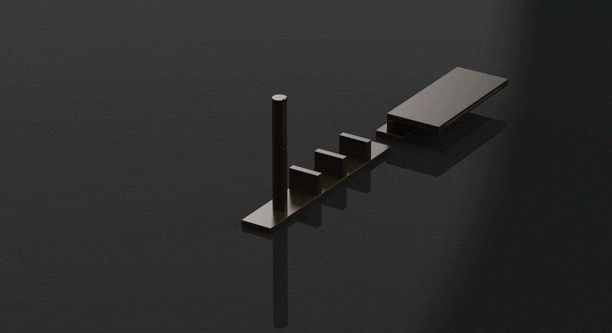 Водопад смеситель для ванны с ручным душем ABOUTWATER ARCH-00101775 - Вид №2