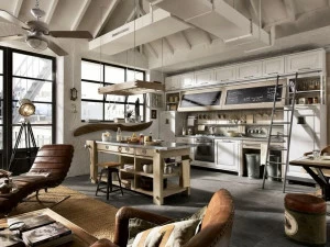 Marchi Cucine Лаковая оборудованная кухня с островом Nolita