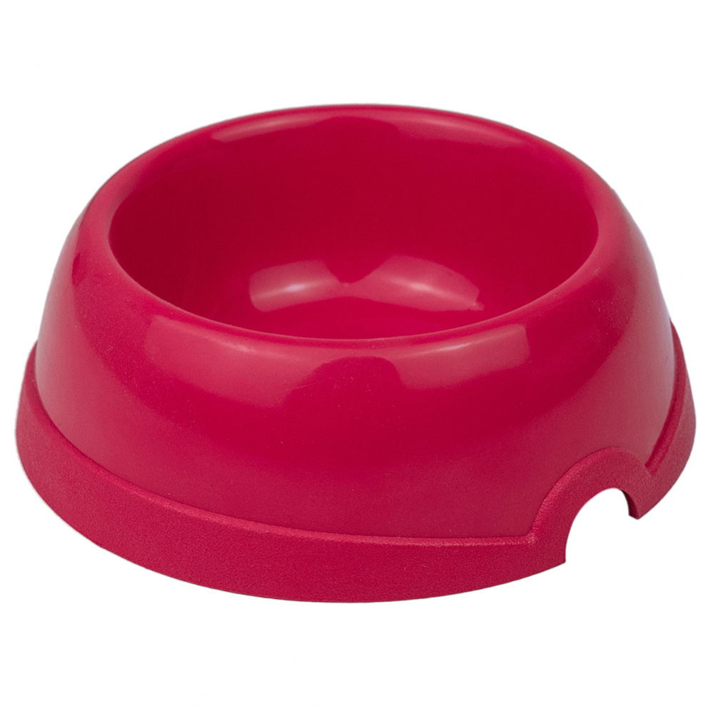 ПР0059351 Миска для животных пластиковая рубиновая 750мл ХОРОШКА 