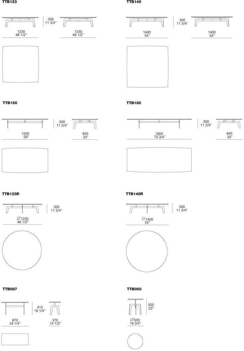 Poliform Низкий круглый журнальный столик из дуба Tribeca sun-id-1475564 - Вид №8
