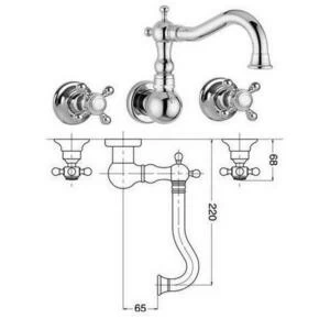 Смеситель для раковины настенный хром Arcadia BN.ARC-8370CR