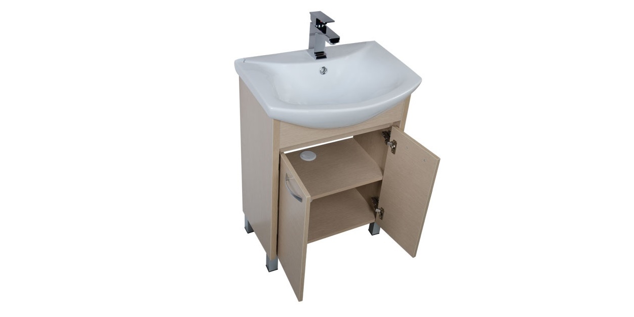 Комплект мебели Aquanet Донна 60 светлый дуб (2 дверцы) 00168932 - Вид №3