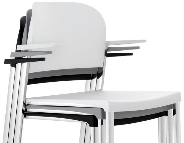 Diemmebi Стул с подлокотниками из переработанного полипропилена и металла Makeup sun-id-1425119 - Вид №4