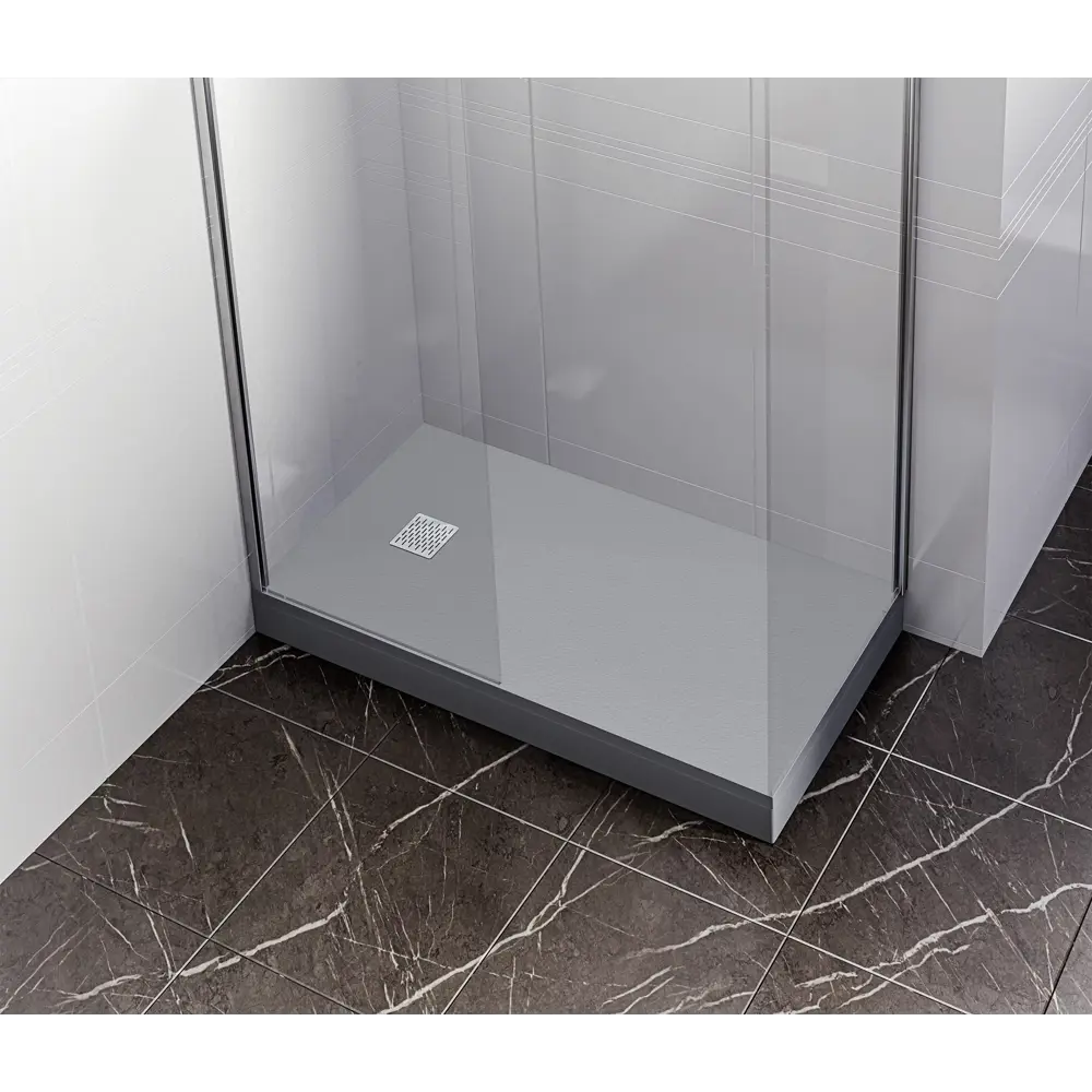 Душевой поддон Keram литьевой мрамор 120x80 см цвет грей 83210766 STLM-2190862 Santreyd Essentia - Вид №4