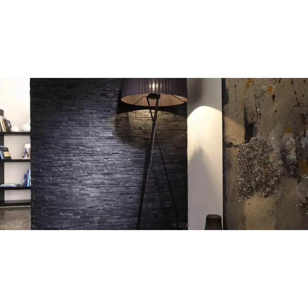 Натуральный кварцит Pharaon черный для фасадов и интерьеров 14323716 STLM-1019510 - Вид №4