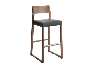 Деревянный барный стул с мягким сиденьем