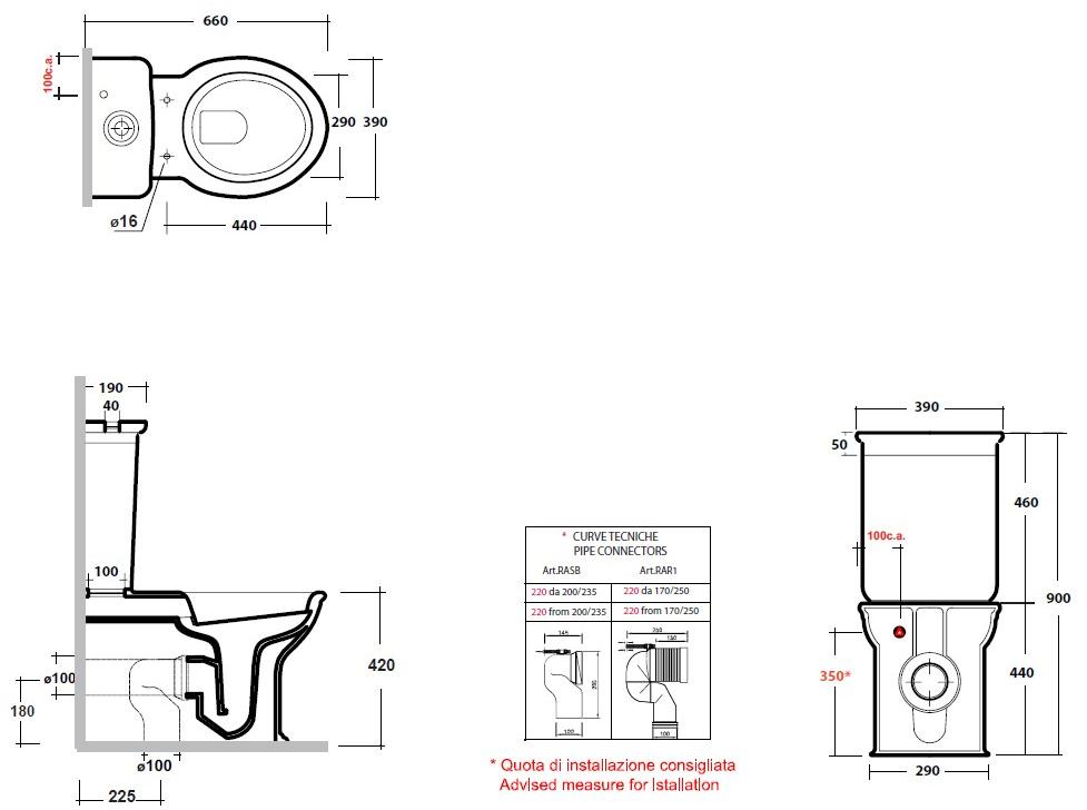 Imp130301+imp71pf201 Компакт унитаз с бачком Белый Olympia Ceramica IMPERO Италия - Вид №3