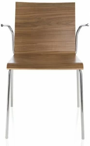 ALMA DESIGN Штабелируемый деревянный стул с подлокотниками Casablanca