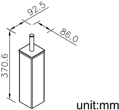 JUSTIME Настенный ершик для унитаза из хромированной латуни Mark 6909-83-80cp - Вид №1