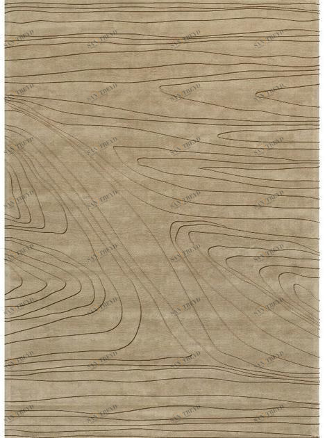 Un Tapis à Paris Однотонный прямоугольный коврик из ткани Permanent sun-id-1442578