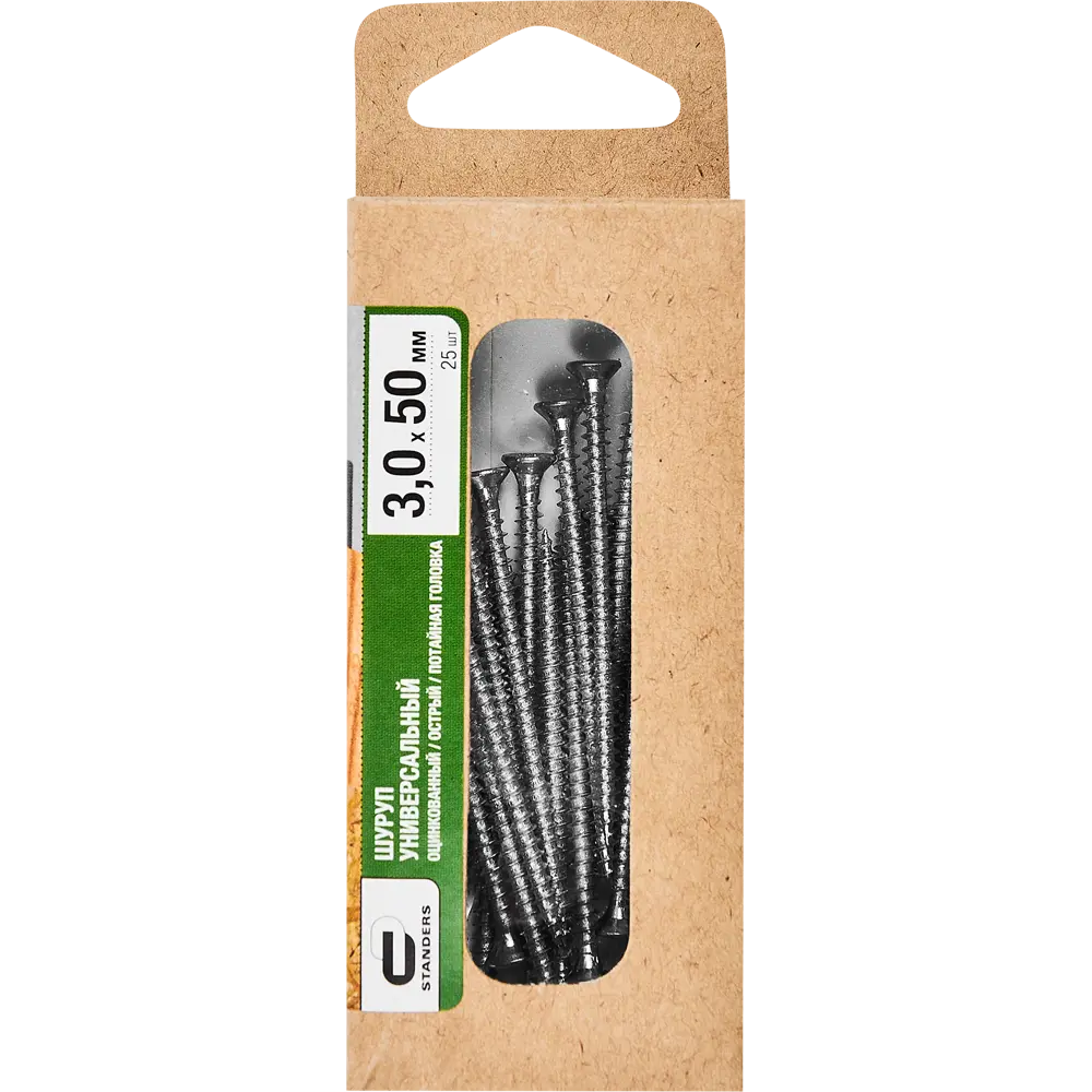 Универсальные саморезы Standers оцинкованные 3x50 мм 25 шт 89212904 STLM-1336063 - Вид №3