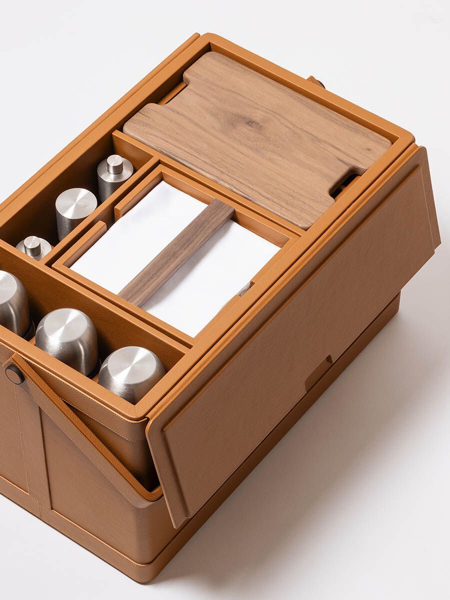 Кожаная корзина для пикника Poltrona Frau TABLEWARE ARCH-00061865 - Вид №3