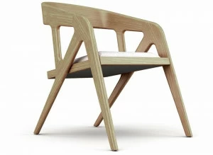 Prieto Studio Кресло из дерева с подлокотниками  Bra001