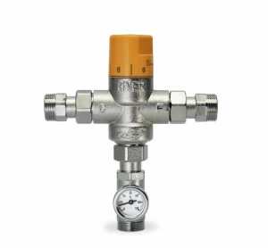 GENEBRE 1444 04 Вертикальный термостатический смесительный клапан с термометром