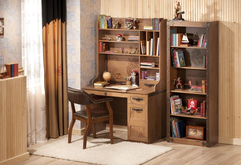 Письменный стол с ящиками деревянный 117 см Pirate CILEK PIRATE 00-3832444 Коричневый Santreyd  - Вид №2