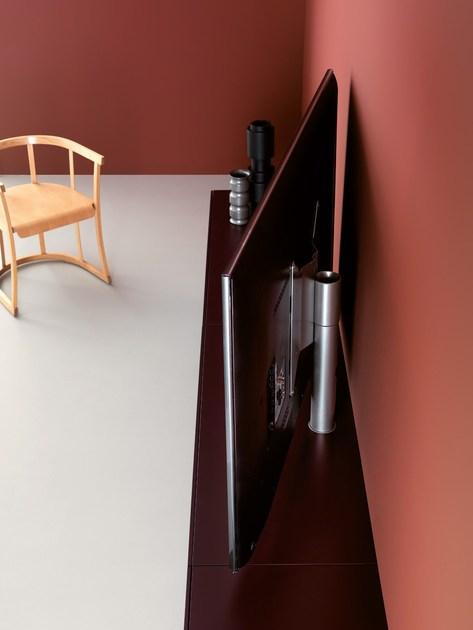 Caccaro Лакированная подвесная тумба под телевизор со встроенными динамиками Brick sun-id-1449730 - Вид №2