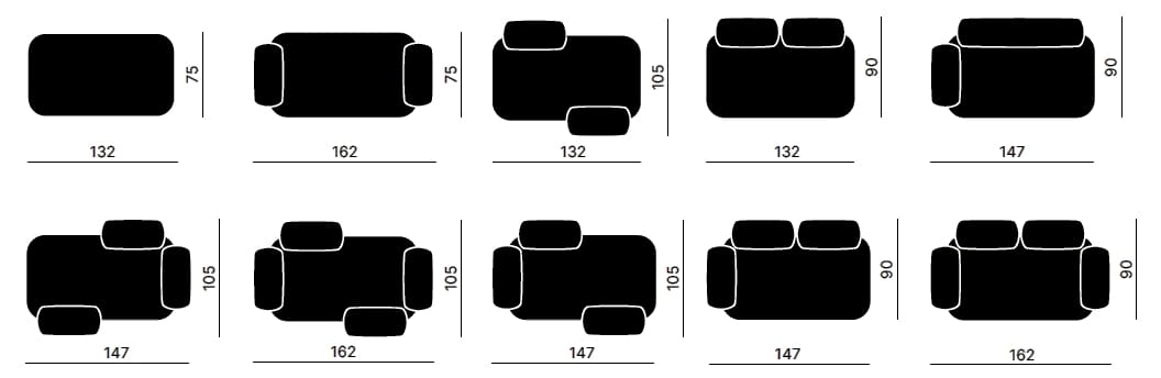 2-местный тканевый диван vis à vis Kastel Klipper ARCH-00005787 - Вид №1