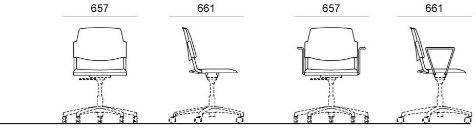 Diemmebi Офисное кресло с 5 спицами на колесиках Volée sun-id-1396395 - Вид №2