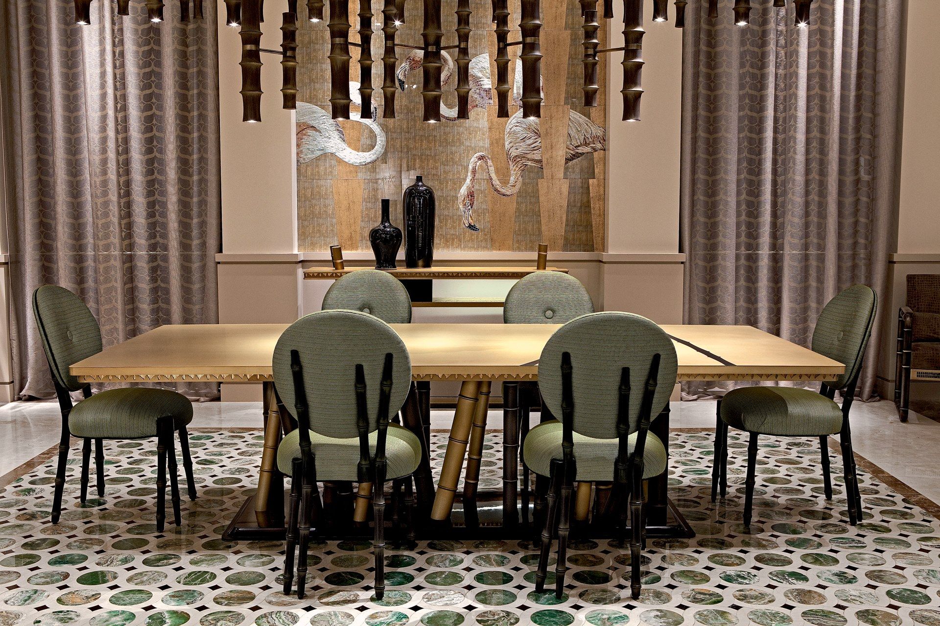 Прямоугольный латунный стол Sicis Siam ARCH-00034522 - Вид №1