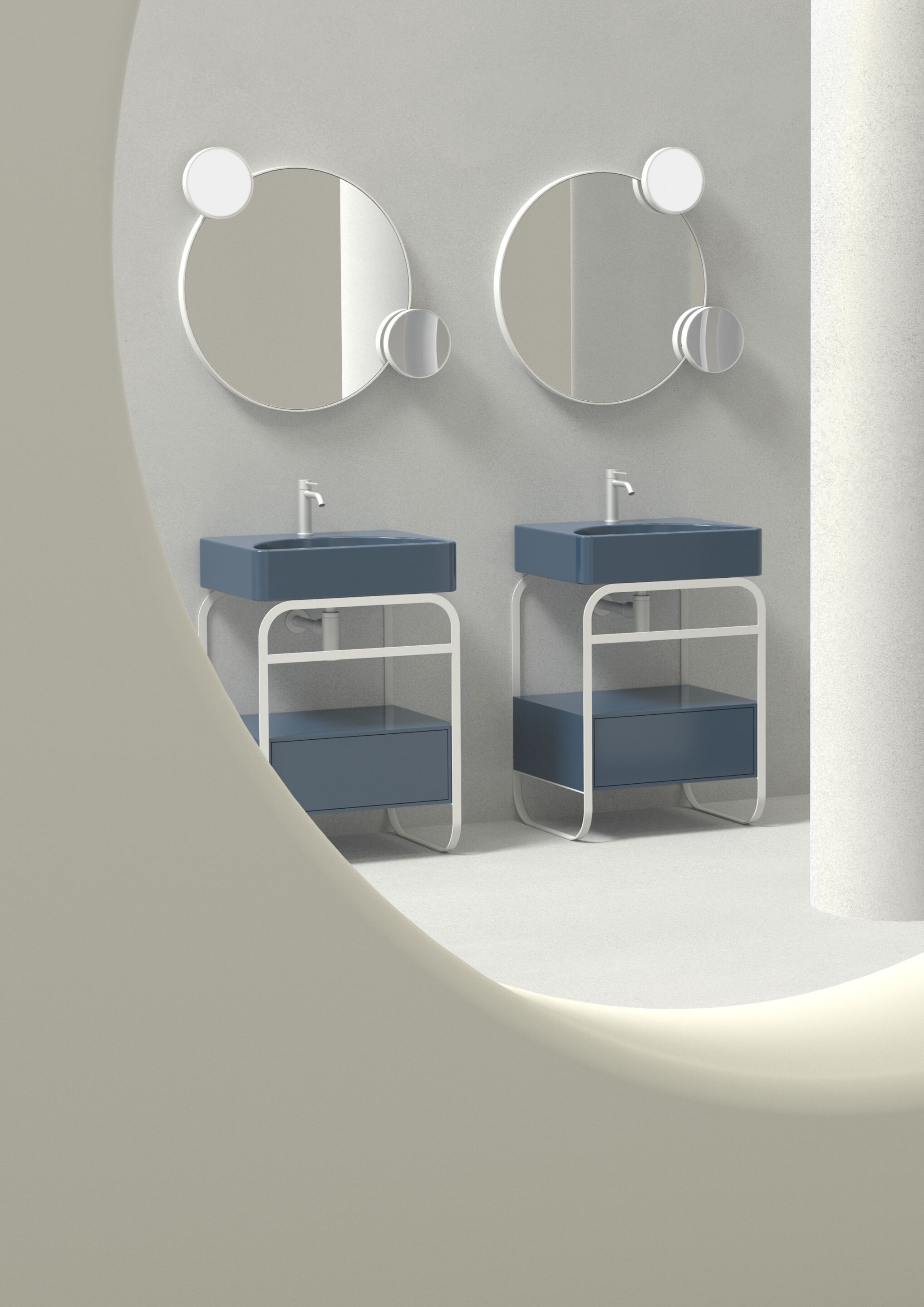 Зеркало со встроенным настенным освещением Alice Ceramica Lunaris ARCH-00034897 - Вид №5