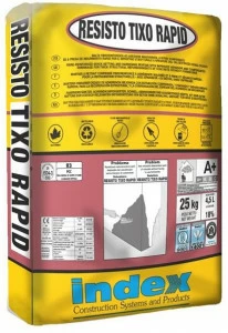 INDEX Конструкционный тиксотропный раствор быстрой толщины для бетона Resisto