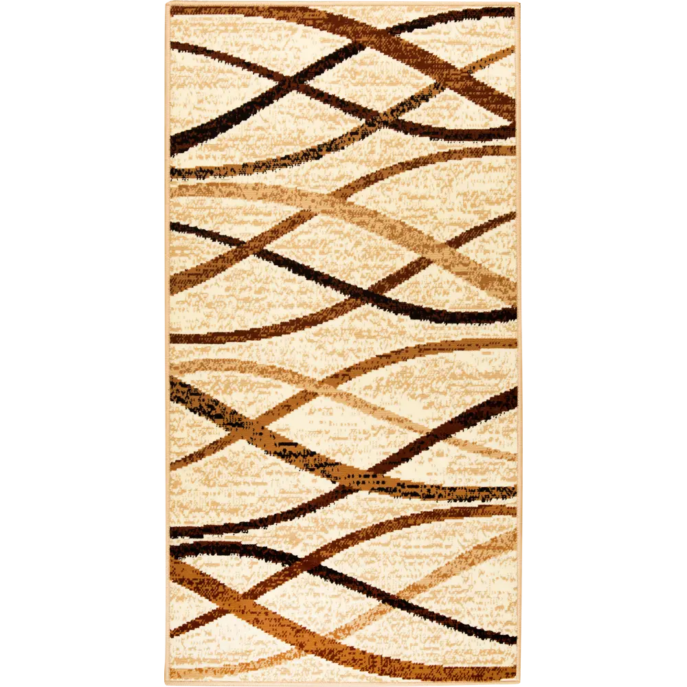 Ковер полипропилен Лагуна D497O 60x110 см цвет бежевый MERINOS STLM-2182468