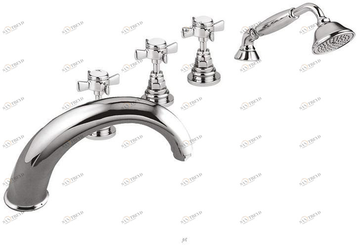 Rubinetteria Giulini Комплект для ванны на 5 отверстий с ручным душем Kensington 3760