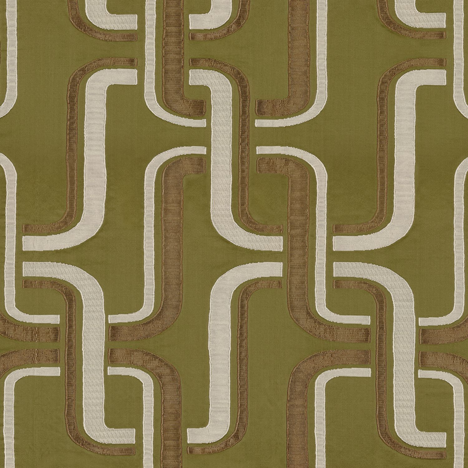 Жаккардовая ткань с графическим рисунком Casamance Luminescence ARCH-00117096 - Вид №3