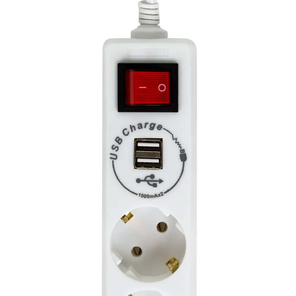 Удлинитель с заземлением Skybeam 3 розетки, 1.5 м, 2 USB STLM-2160169 - Вид №2