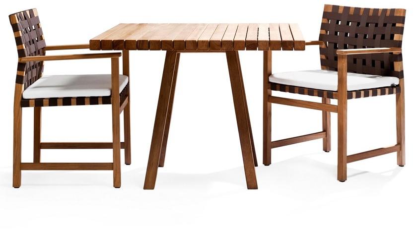 TRIBÙ Садовый стол из тикового дерева Vis à vis 01773 - Вид №1