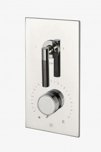 BTH42B Серия Bond Tandem Встроенная термостатическая и двусторонняя отделка с переключателем с двухцветной ручкой и ручкой с гильошированными линиями Waterworks