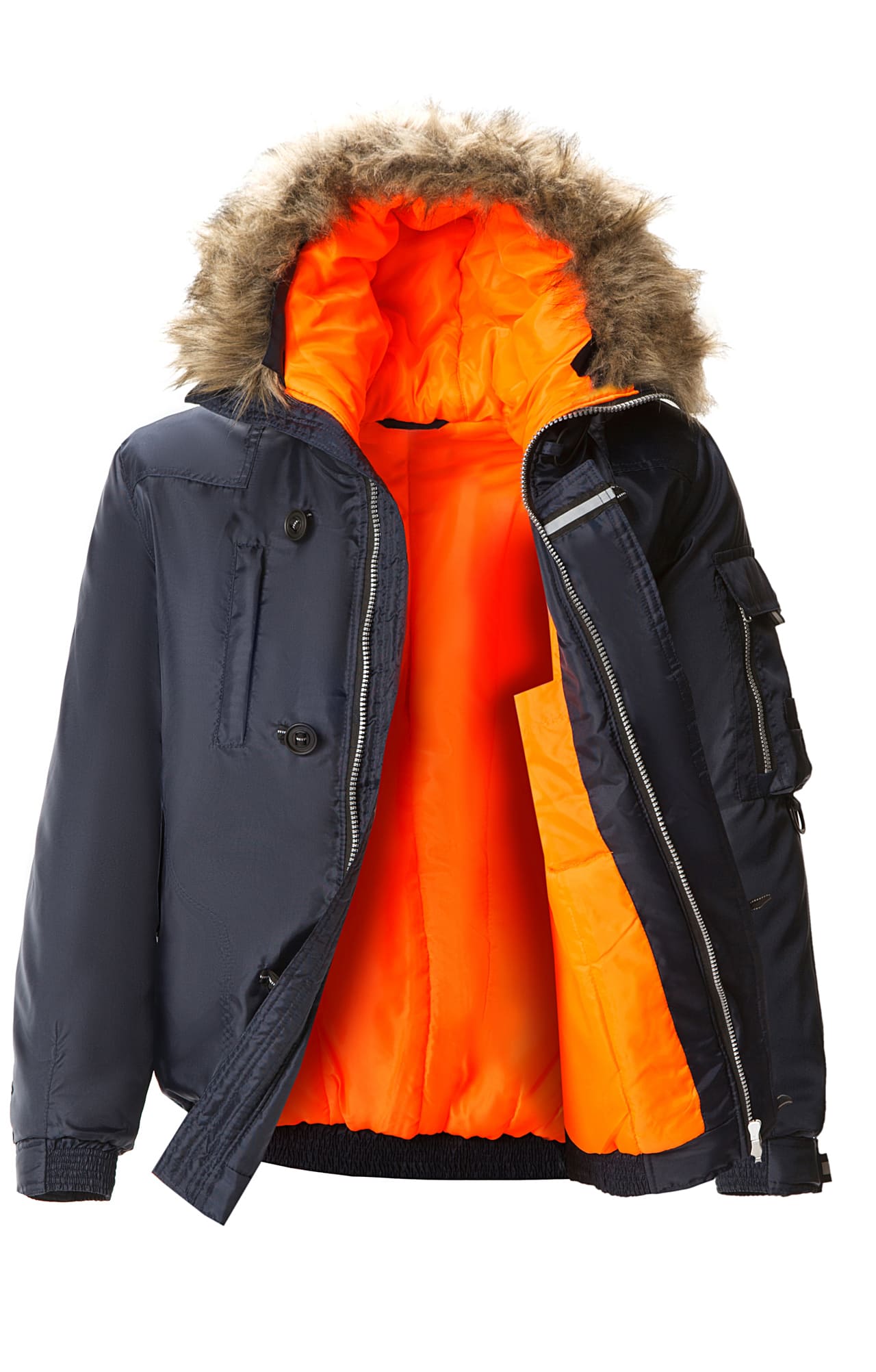 61396 Куртка "Север" зимняя темно-синяя  Зимняя спецодежда  размер 56-58/170-176  - Вид №3