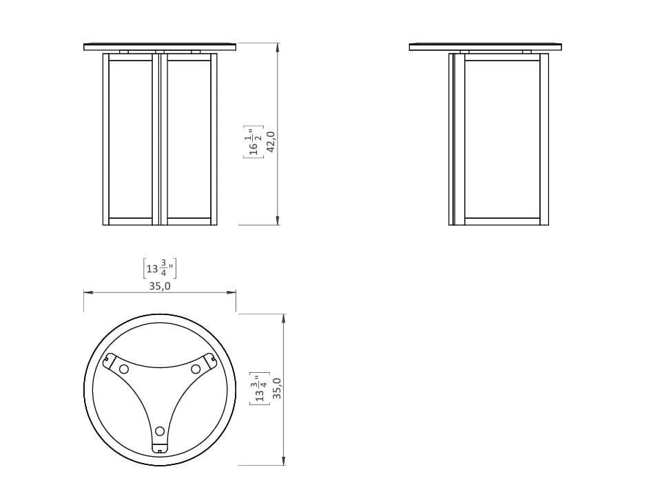 Деревянный круглый журнальный столик Casa Magna Essence ARCH-00149484 - Вид №7