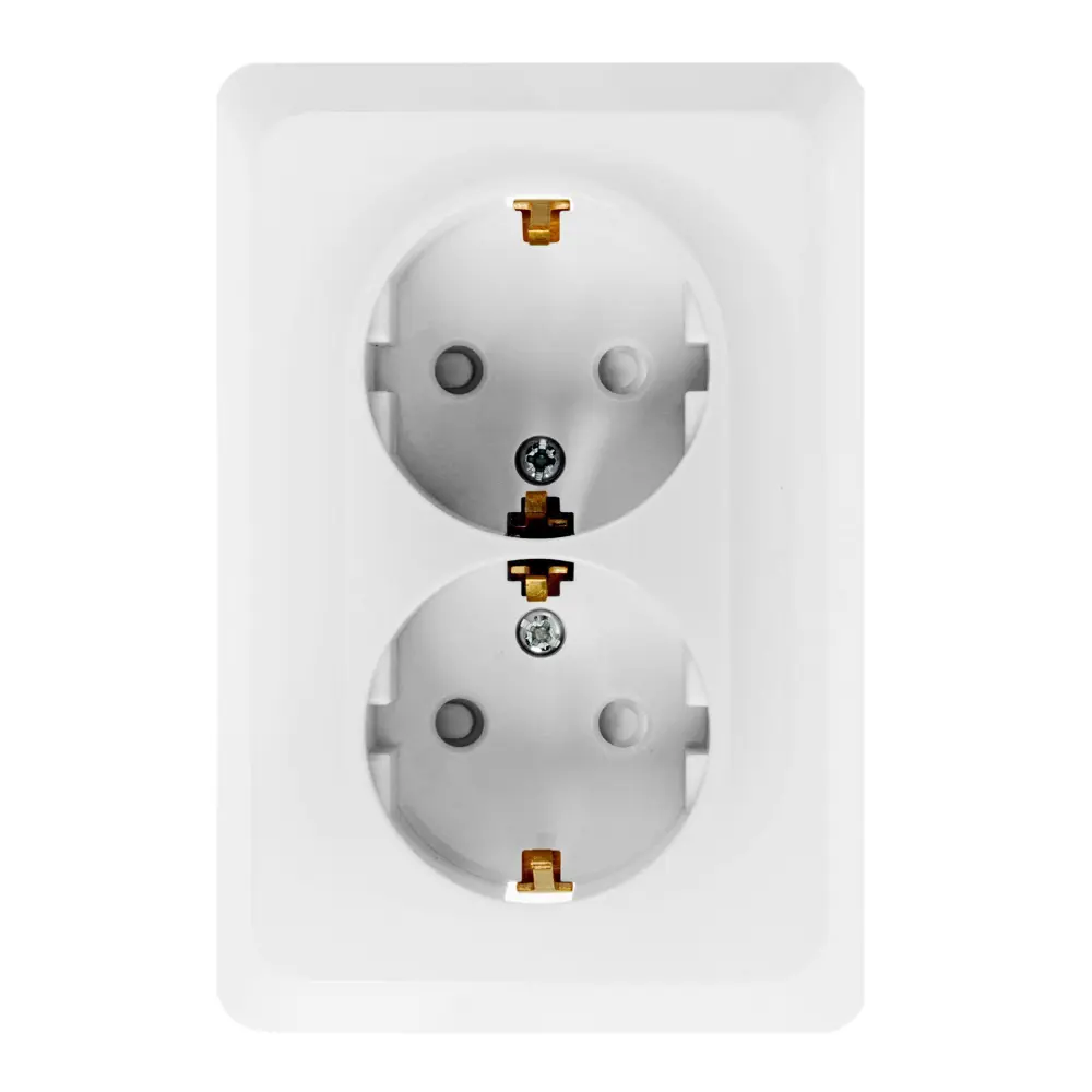 Двойная розетка SYSTEME ELECTRIC Этюд с защитными шторками 18036554 STLM-0009305