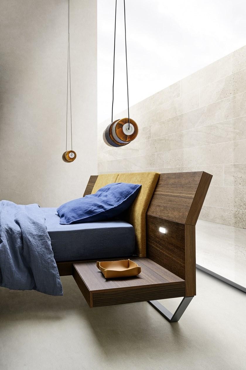 ZANETTE Двуспальная кровать из дерева со встроенными прикроватными тумбочками sun-id-1380672 - Вид №2