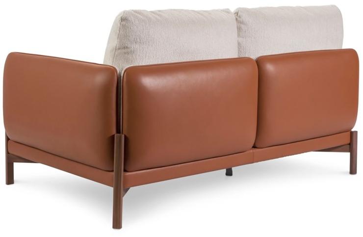 Duvivier Canapés 3-х местный диван из кожи и ткани со съемным чехлом Jules sun-id-1404521 - Вид №2